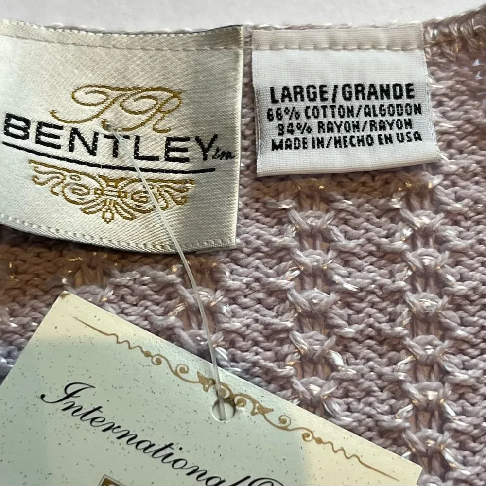 Bentley Women's Sweater 2 fer Light lavender Large